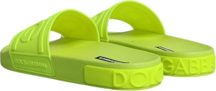 Green Rubber Slides Sandals Beachwear Women's Shoes - Image 5