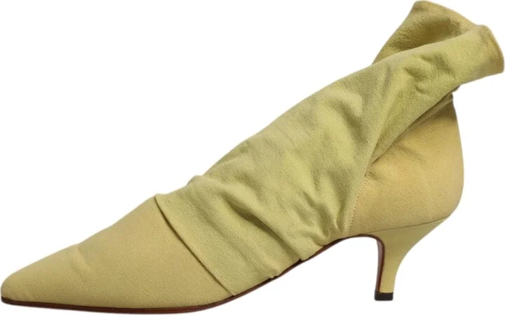 Green Sock Style Heels Ankle Boots Women's Shoes (Pre-Owned) - Image 6