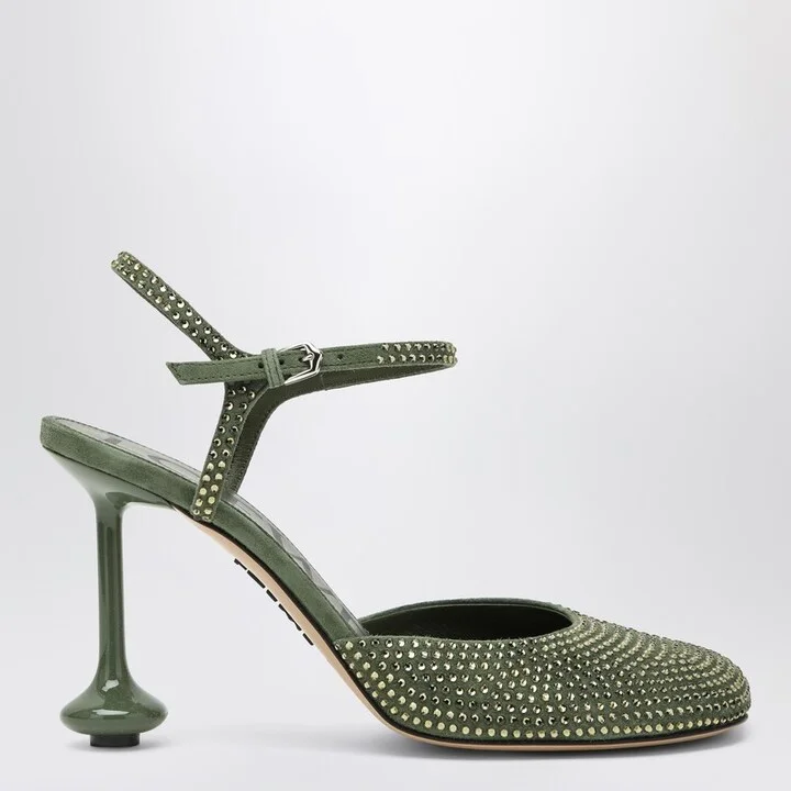 Green strass ankle dÃ©colletÃ© toy