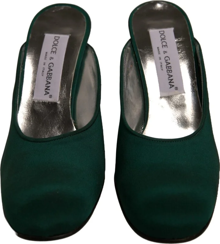 Green Suede Leather High Heel Pumps Women's Shoes (Pre-Owned) - Image 2