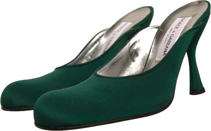 Green Suede Leather High Heel Pumps Women's Shoes (Pre-Owned) - Image 3