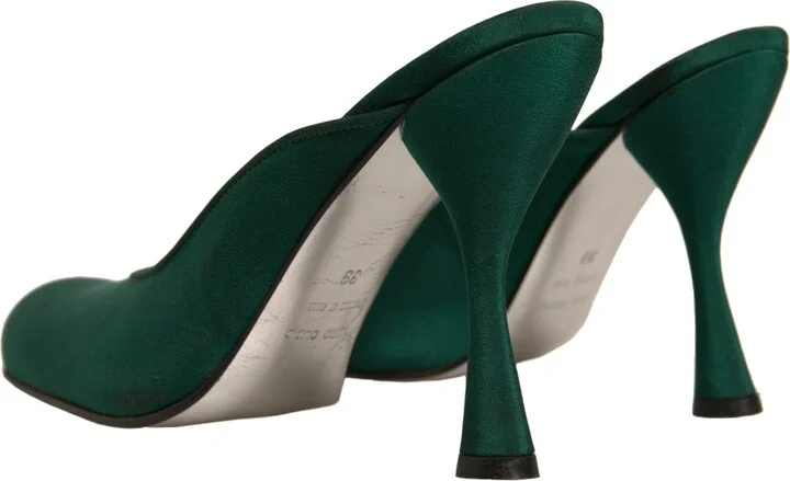 Green Suede Leather High Heel Pumps Women's Shoes (Pre-Owned) - Image 4