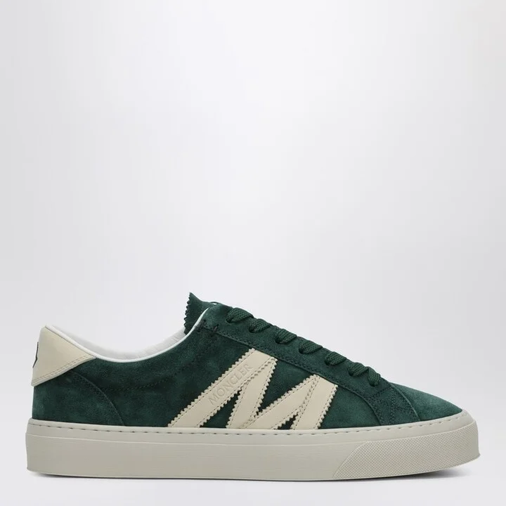 Green suede leather Monaco2 trainer