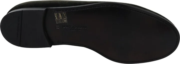 Green Velvet Slip On Mens Loafers Men's Shoes - Image 2