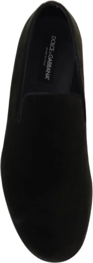 Green Velvet Slip On Mens Loafers Men's Shoes - Image 3