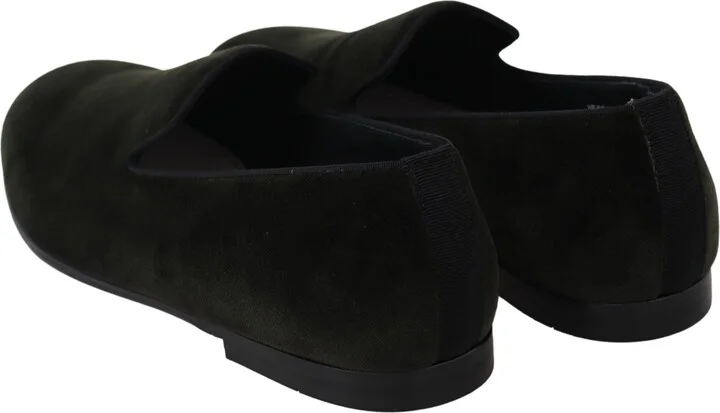 Green Velvet Slip On Mens Loafers Men's Shoes - Image 6