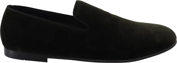 Green Velvet Slip On Mens Loafers Men's Shoes