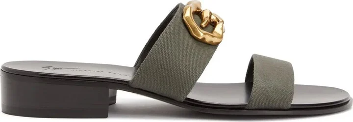 Gregorie logo-plaque sandals
