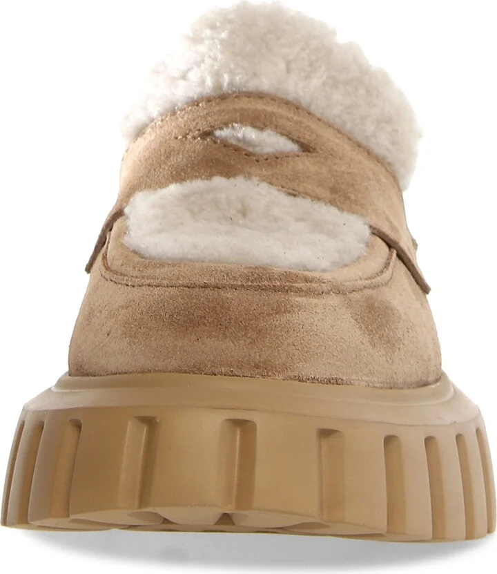 Grenelle Genuine Shearling & Suede Platform Loafer - Image 3