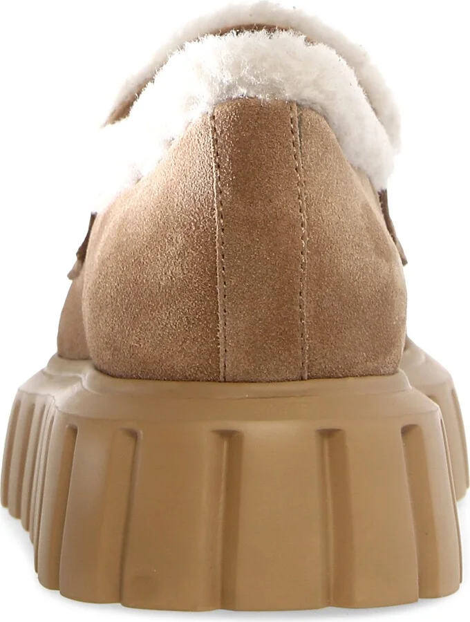 Grenelle Genuine Shearling & Suede Platform Loafer - Image 5