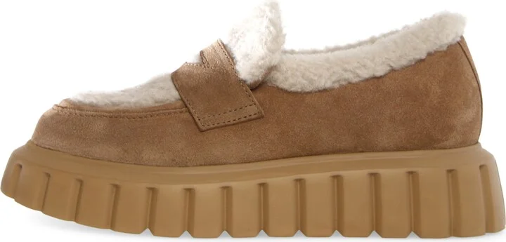Grenelle Genuine Shearling & Suede Platform Loafer - Image 6