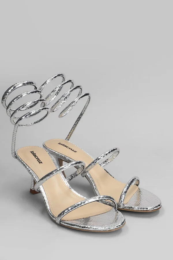Greta 65 Sandals In Silver Leather - Image 2
