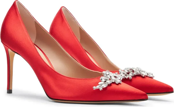 Greta 90mm satin pumps - Image 2