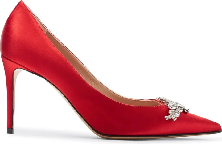 Greta 90mm satin pumps