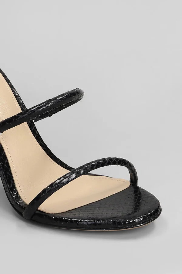 Greta 95 Sandals In Black Leather - Image 5
