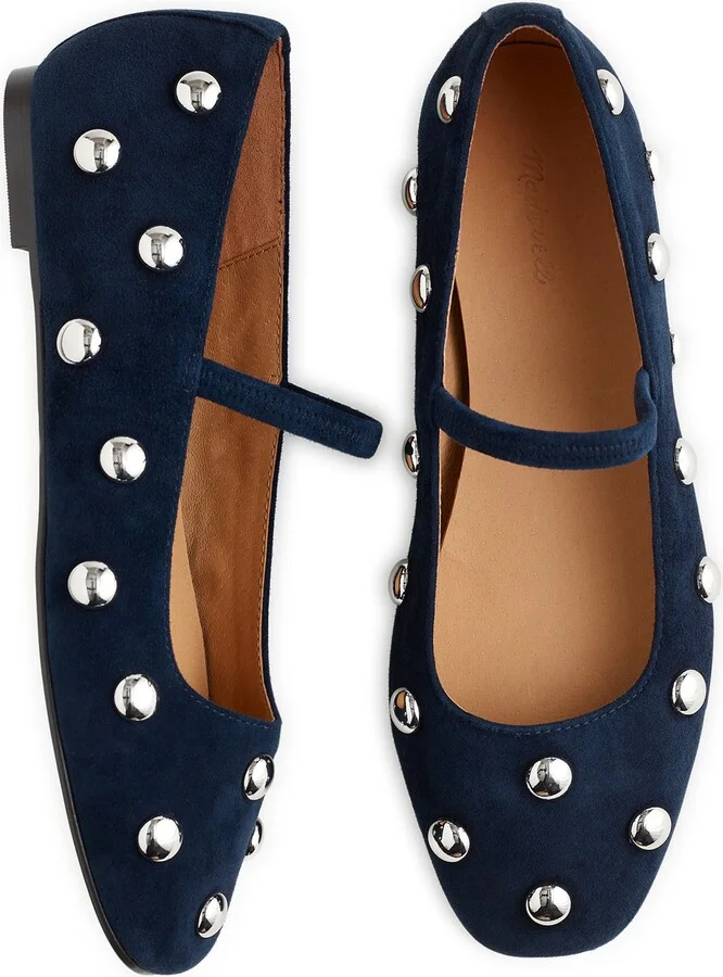 Greta Stud Embellished Mary Jane Flat - Image 3