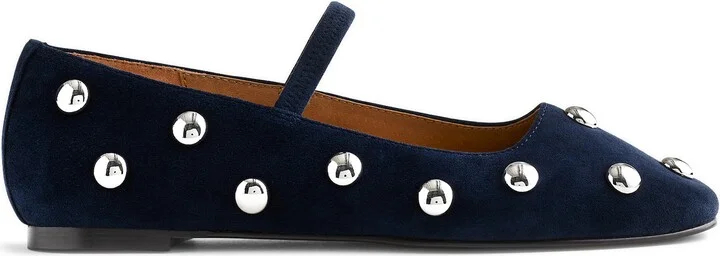 Greta Stud Embellished Mary Jane Flat