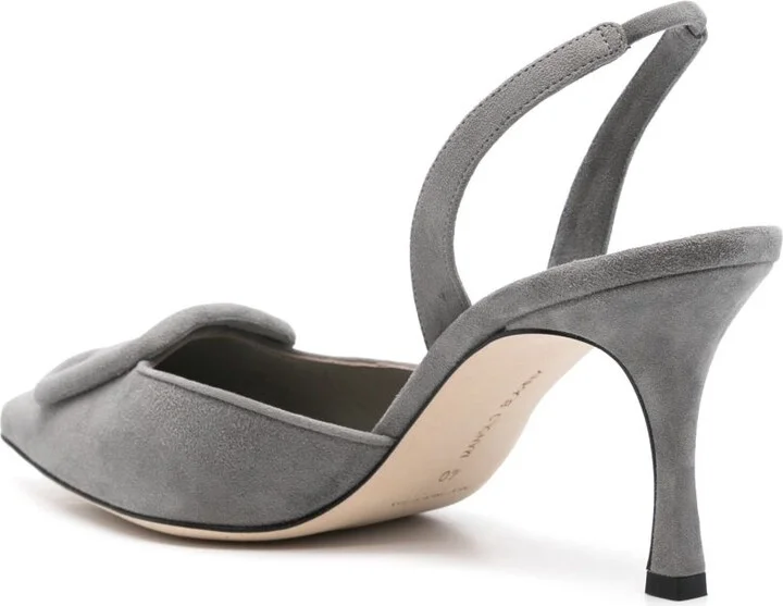 Grey 70mm Maysli Pumps - Image 3
