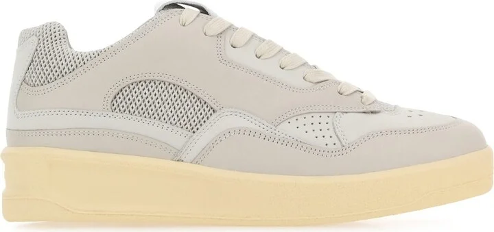 Grey canvas and rubber Basket sneakers