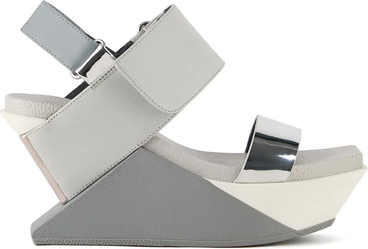 Grey Delta Wedge Sandal - Irony