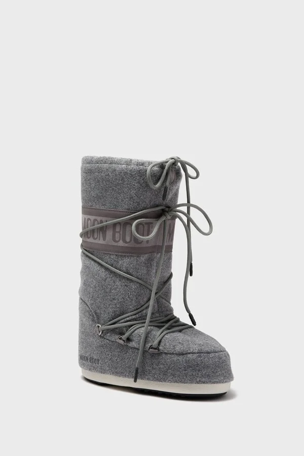 Grey Icon Felt Boots