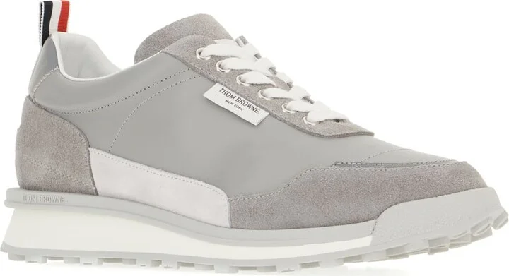 Grey Leather And Suede Alumni Sneakers - Image 2