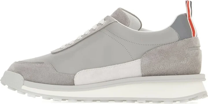 Grey Leather And Suede Alumni Sneakers - Image 3