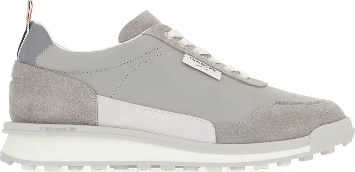 Grey Leather And Suede Alumni Sneakers