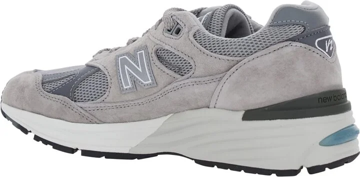 Grey Low Top Sneakers With Logo Detail In Suede And Tech Fabric Unisex - Image 3