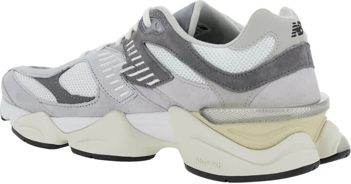 Grey Low Top Sneakers With Logo Detail On The Side In Suede And Tech Fabric Man - Image 3