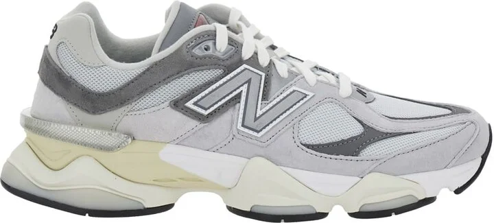 Grey Low Top Sneakers With Logo Detail On The Side In Suede And Tech Fabric Man