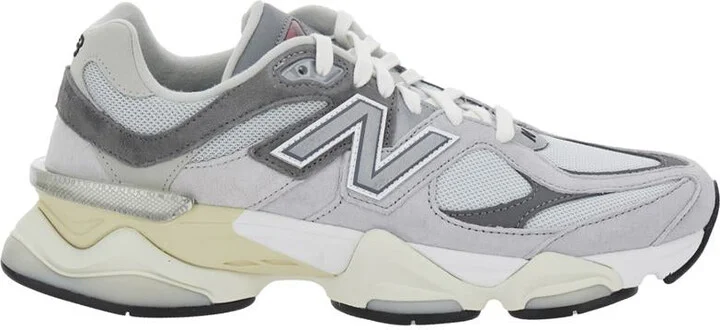 Grey Low Top Sneakers With Logo Detail On The Side In Suede And Tech Fabric Man