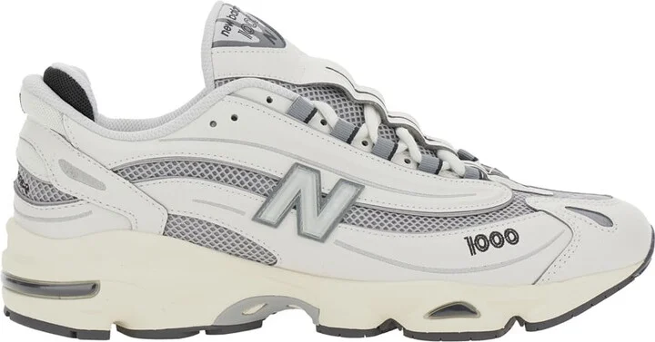 Grey Low Top Sneakers With Logo Patch On Side And Tongue And Perforated Panels In Tech Fabric Unisex