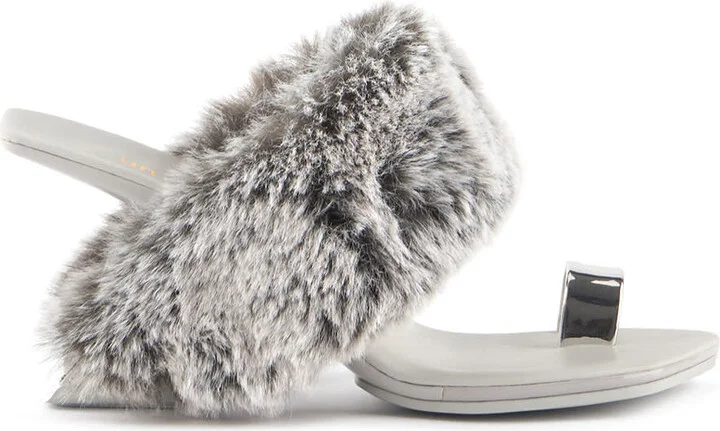 Grey / Silver Loop Toe Teddy - Silver Digital Mist