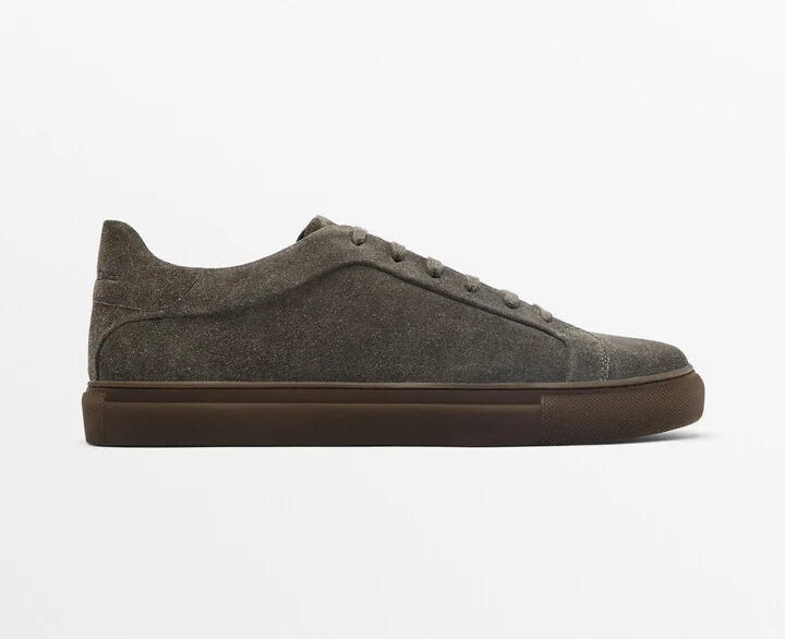 Grey Split Suede Trainers - Image 2