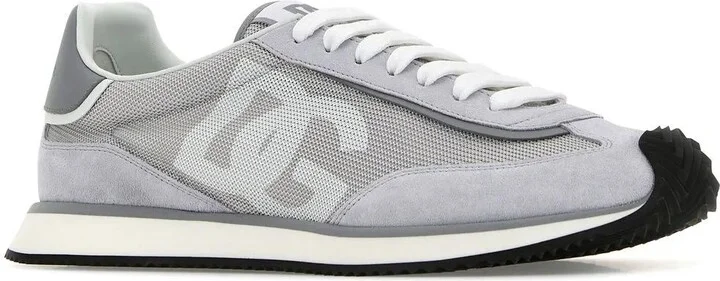 Grey Suede And Mesh Dg Aria Sneakers - Image 2