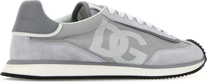 Grey Suede And Mesh Dg Aria Sneakers - Image 3