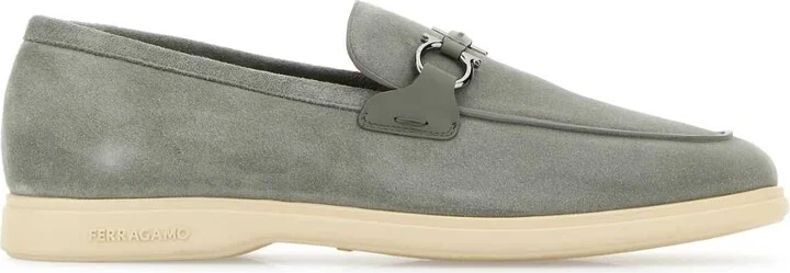 Grey Suede Cosimo Loafers