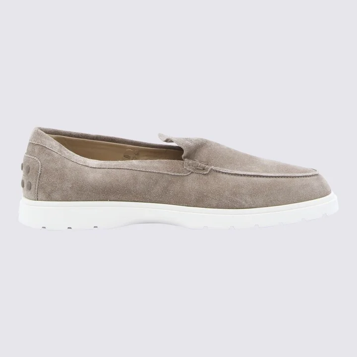 Grey Suede Loafers