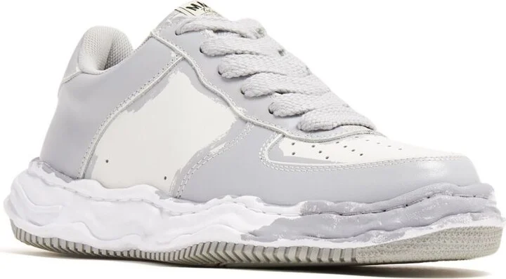 Grey Wayne Leather Sneakers - Image 2