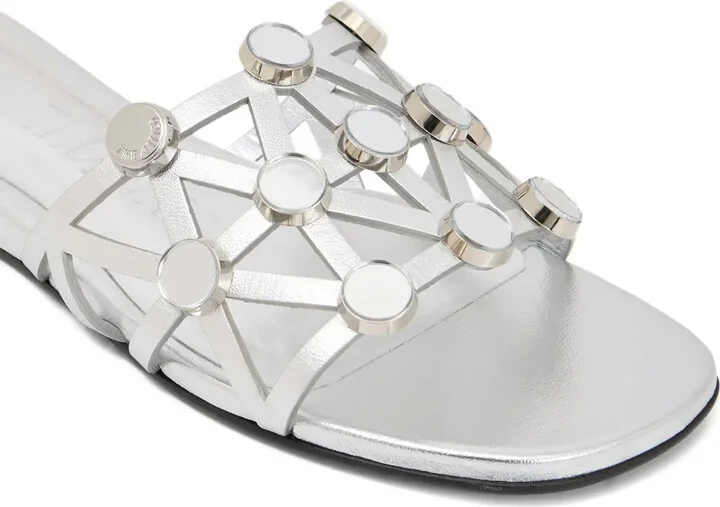 Grid studd-embellished sandals - Image 3