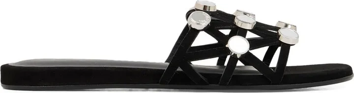 Grid Studded Flats
