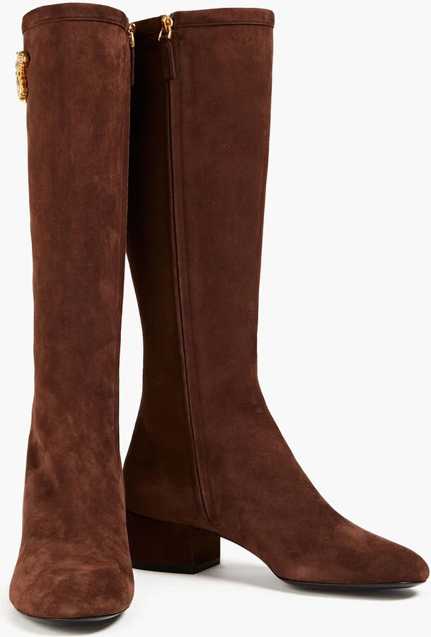 Grifoni embellished suede knee boots - Image 2