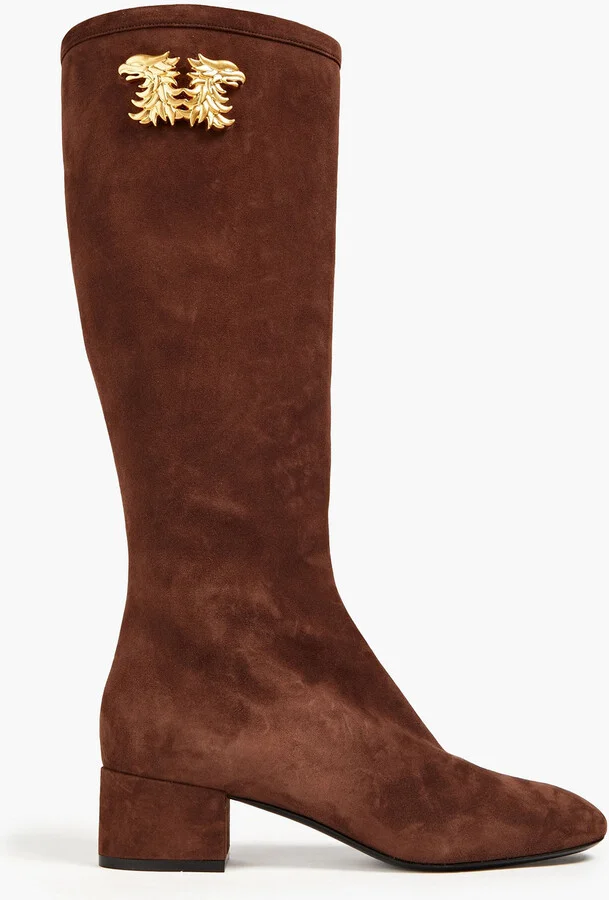 Grifoni embellished suede knee boots