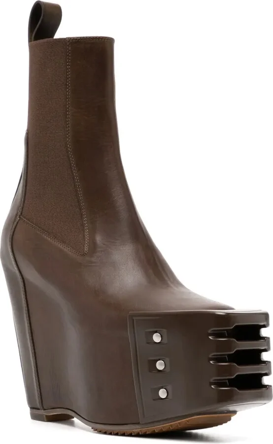 Grilled Wedge Beatle Boots - Image 2