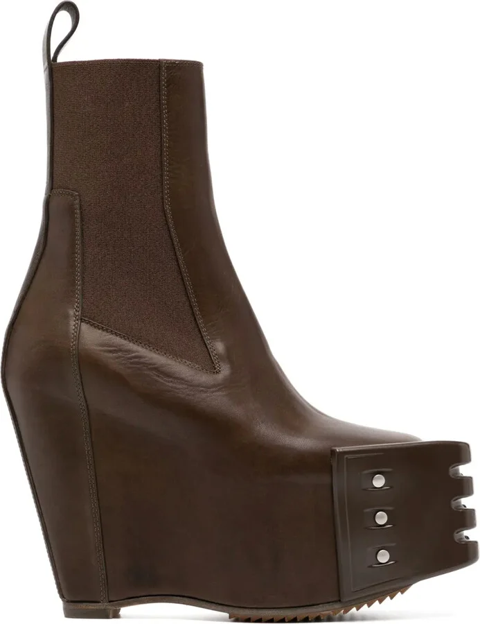 Grilled Wedge Beatle Boots