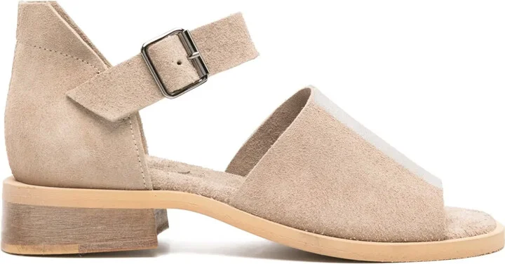 Grinzato suede sandals