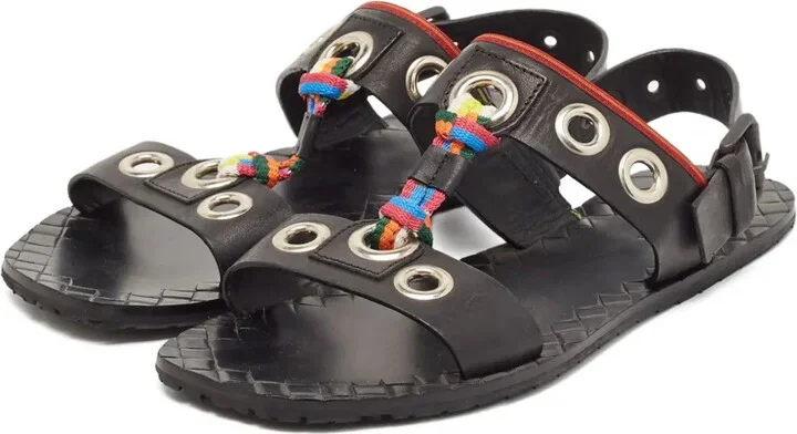 Grommet leather eyelets sandals - Image 2
