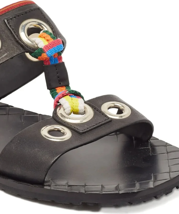 Grommet leather eyelets sandals - Image 5