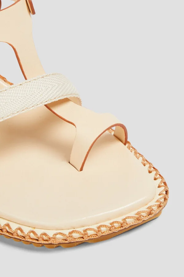 Grosgrain and leather sandals - Image 4